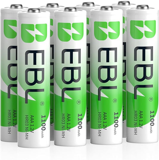 Nein Auslaufartikel (Produktion durch EBL AAA Akku 1100mAh 8 Stück - wiederaufladbare NI-MH Batterien mit geringer Selbstentladung und Akkubox